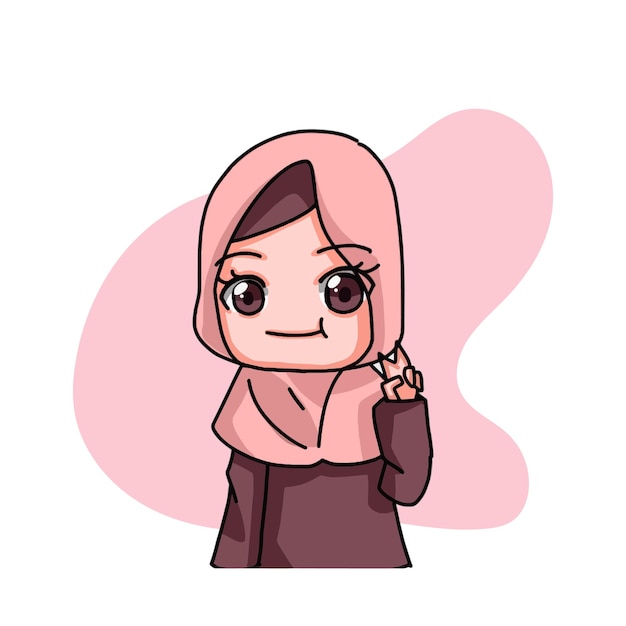 Simpatico personaggio musulmano femminile