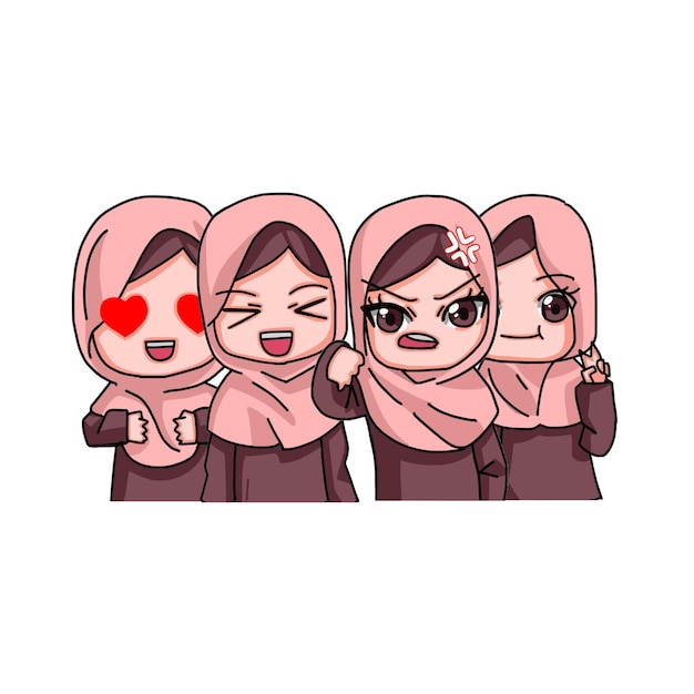 Cute Female Muslim Character