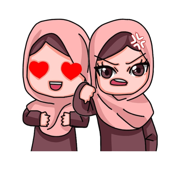 Cute Female Muslim Character