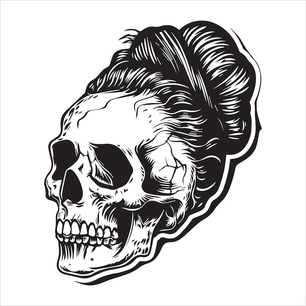 Cute Female Skull Vector