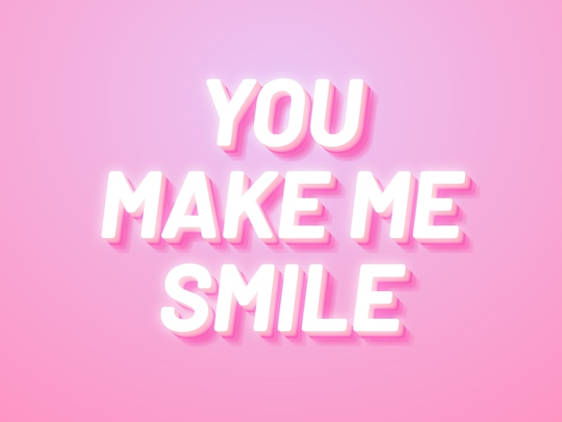 Cute feminine font effect