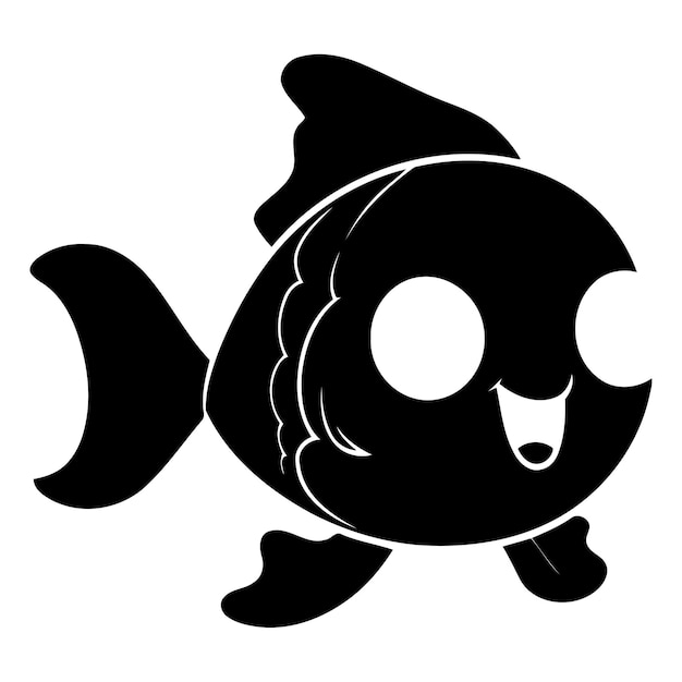 Vector cute fish icon simple illustration of cute fish vector icon for web