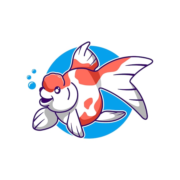かわいい魚のマスコットのロゴ