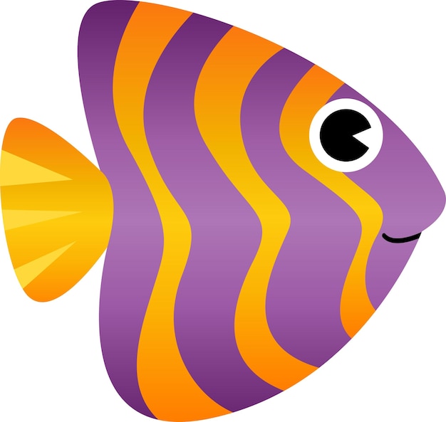 Vector cute fish vector illustration