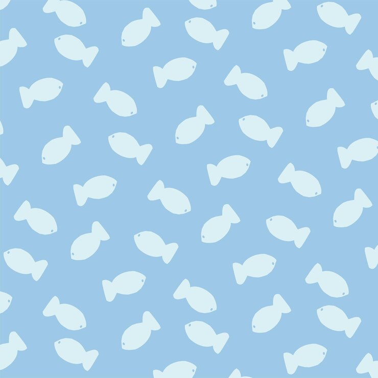 Vector cute fish vector seamless pattern set. lovely nursery art for card, invitation, wall art