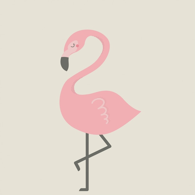 Симпатичная иллюстрация фламинго