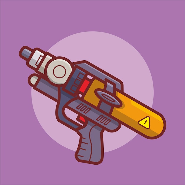 Cute Flat Illustration Water Gun