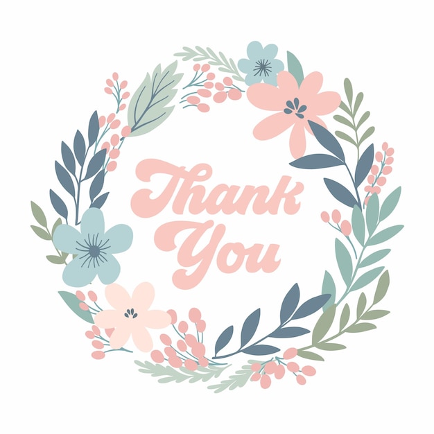 cute flat minimalistac floral wreath