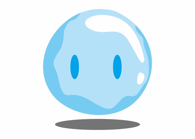 Cute floating slime vector