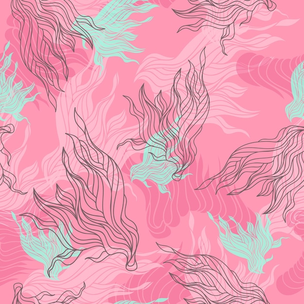 cute floral abstract seamless pattern