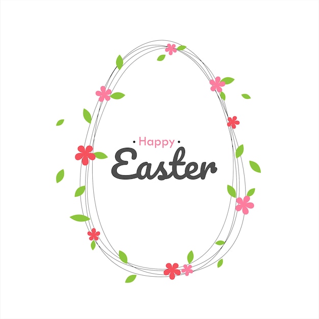 Cute floral easter card templates