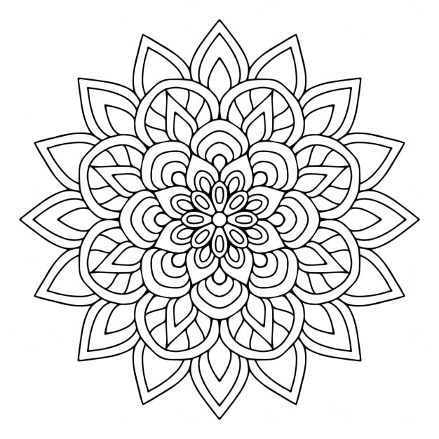 Vector a cute floral mandala