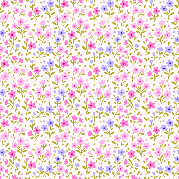 Vector cute floral pattern in the small flowers. ditsy print. seamless vector texture. elegant template for fashion prints.