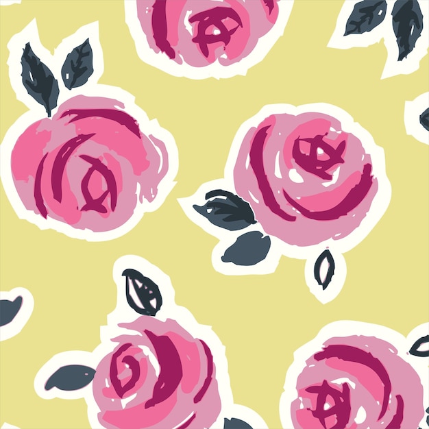 Cute Floral pattern. Vintage seamless background pattern. Poppy, small flowers background