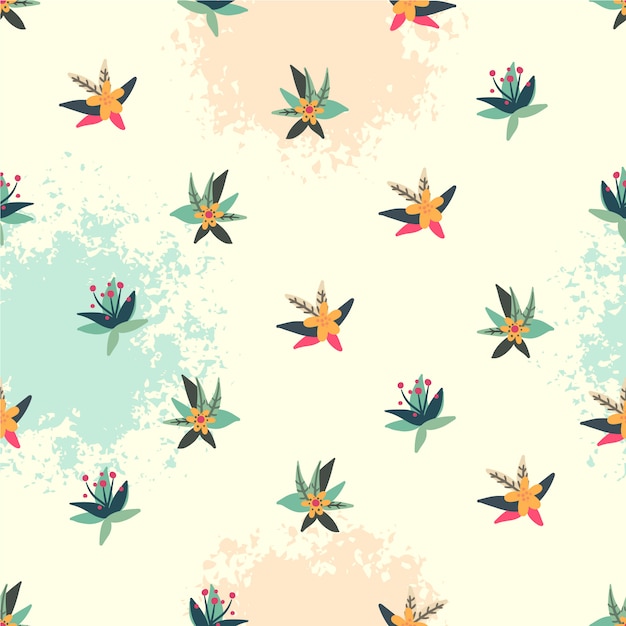 Cute floral seamless pattern design