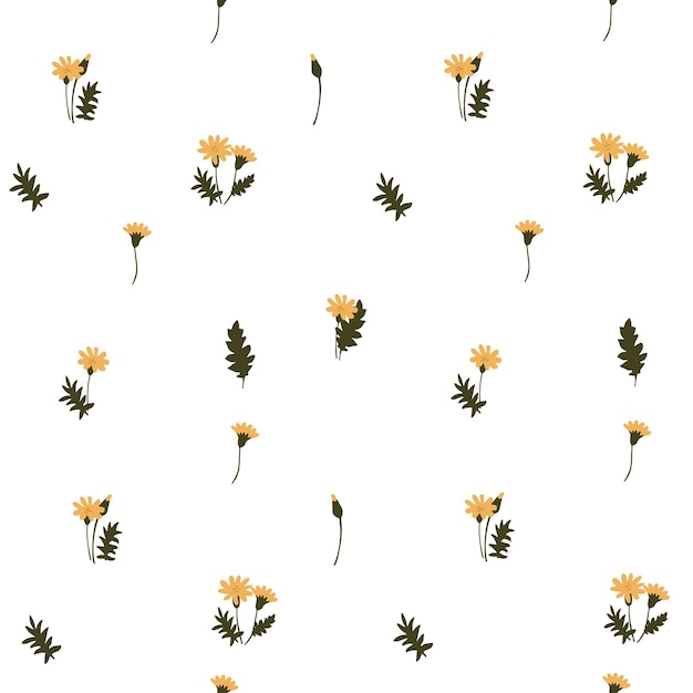 Cute floral seamless pattern with small flowers Floral wallpaper