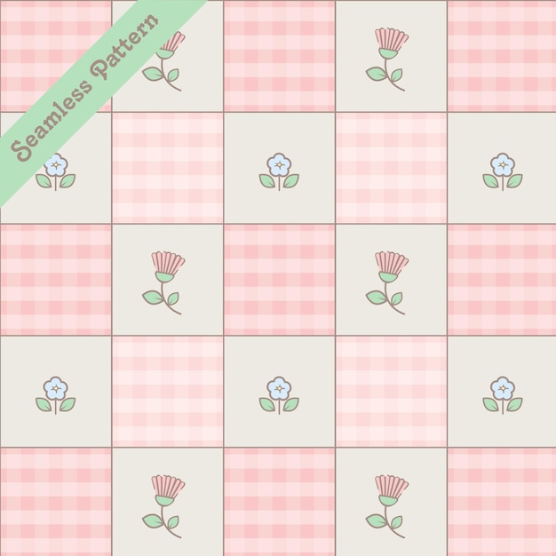 Cute floral seamless pattern