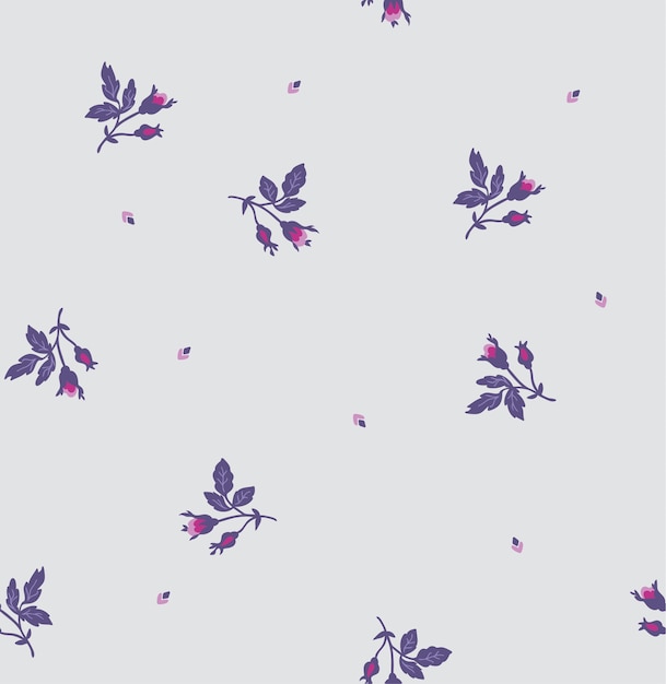 귀여운 꽃 배경, 디자인 패턴 인쇄.