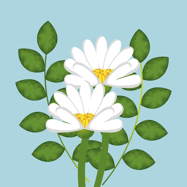 Cute flower decoration icon