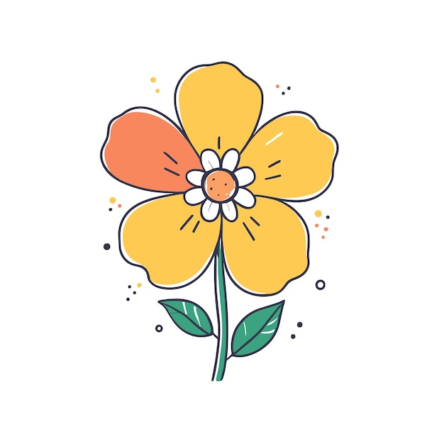 Cute flower illustration floral vector design