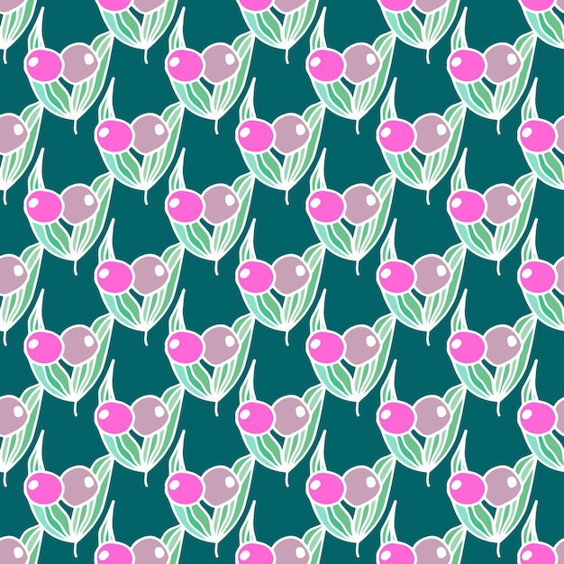 Cute flower pattern Vector illustration drawn by hand