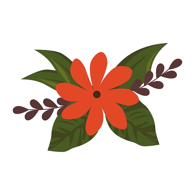 Cute flower plant icon