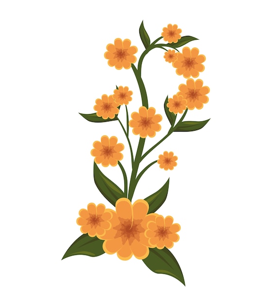 Vector cute flower plant icon