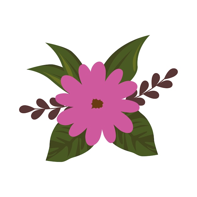 Vector cute flower plant icon