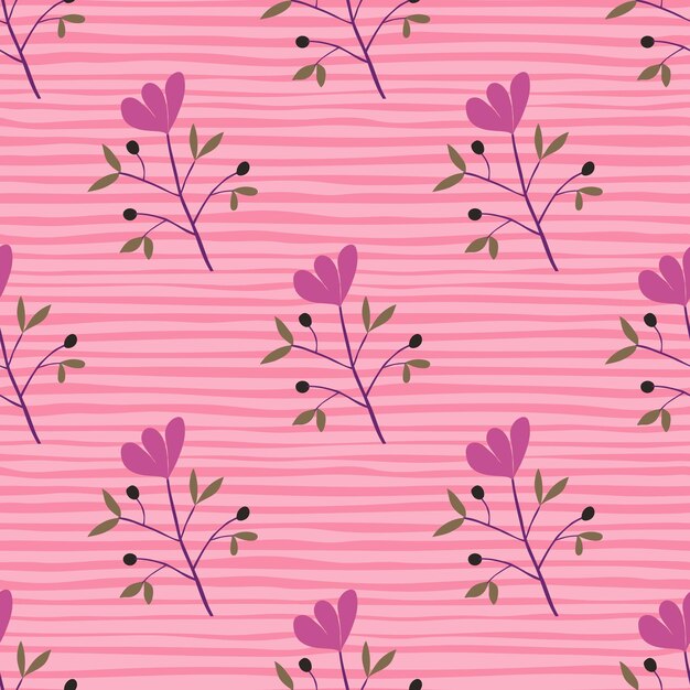 Cute flower seamless pattern Abstract floral endless wallpaper Creative botanical background