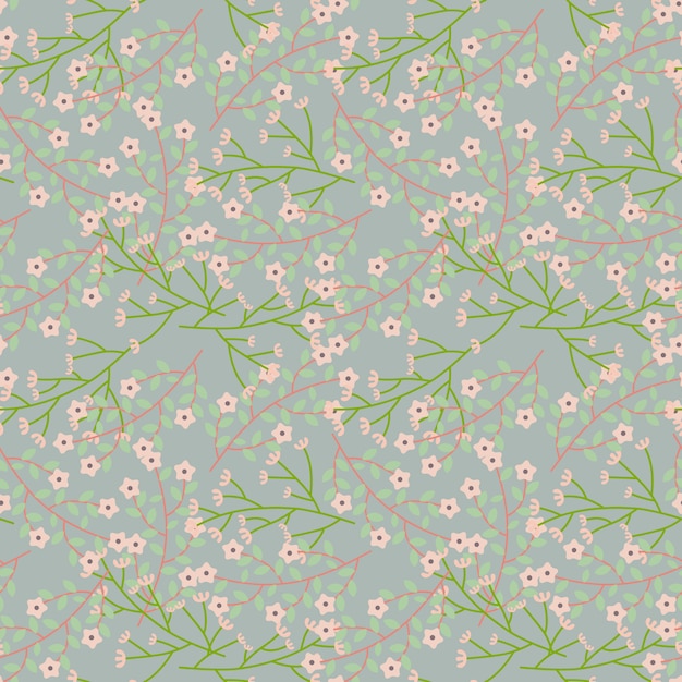 Vector cute flower seamless pattern and background