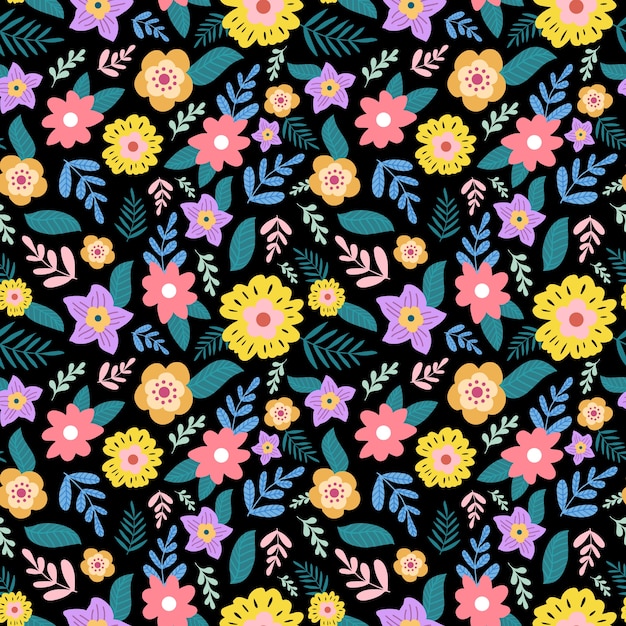 Cute Flower Seamless Pattern Design