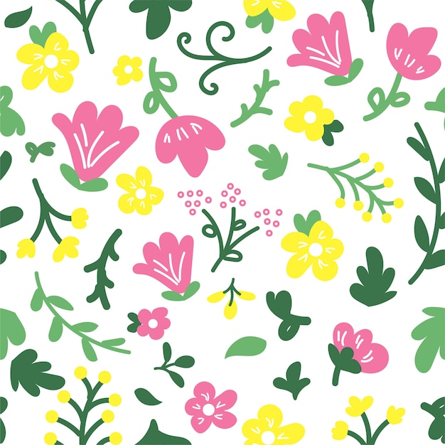 귀여운 꽃 원활한 패턴