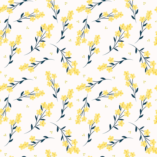 Cute flower seamless pattern.