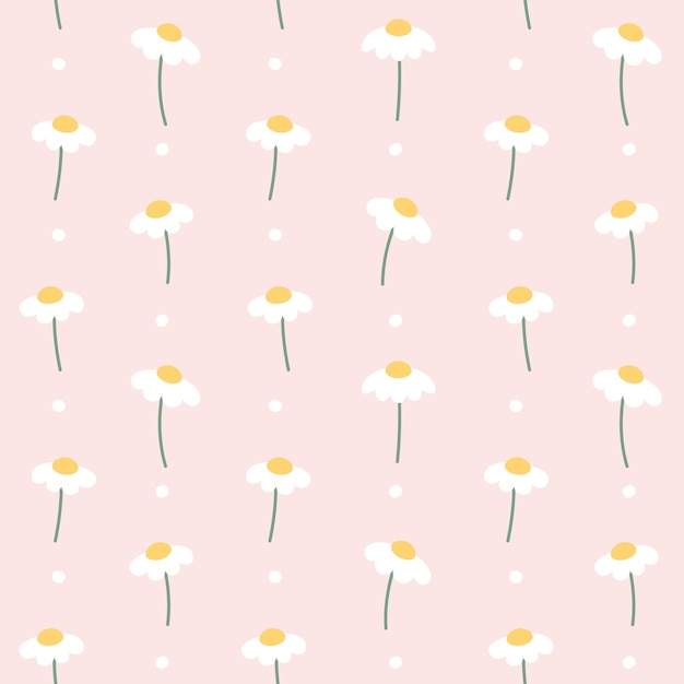 Cute flower seamless pattern