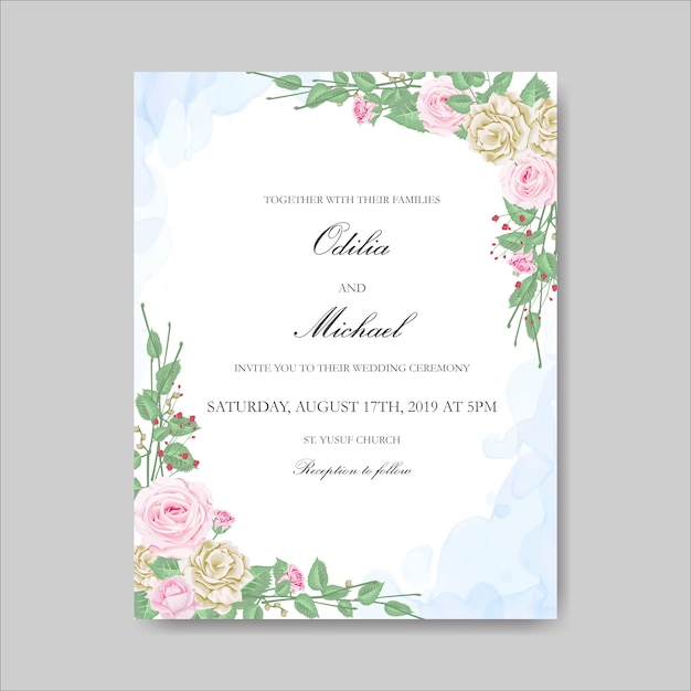 cute flower  for wedding card