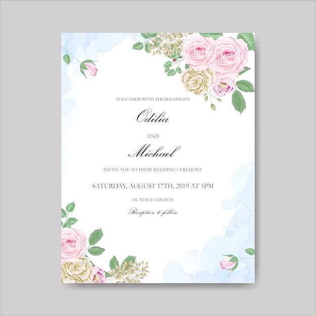 cute flower  for wedding card