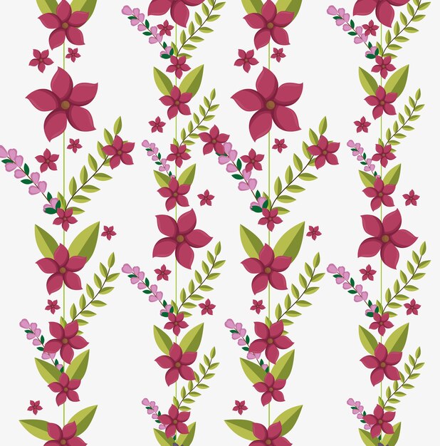 Cute flowers frame background