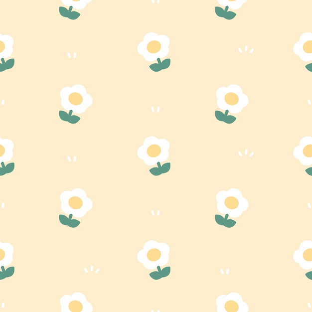 Cute flowers seamless pattern background