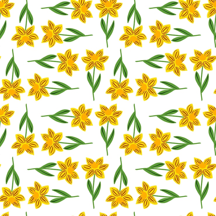 Vector cute flowers seamless pattern. summer texture floral. romantic background.