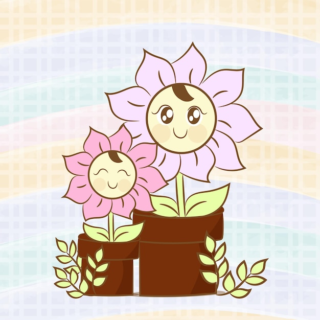 Vector cute flowers