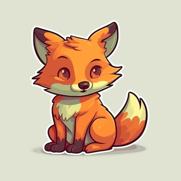 Vector cute fox artwork