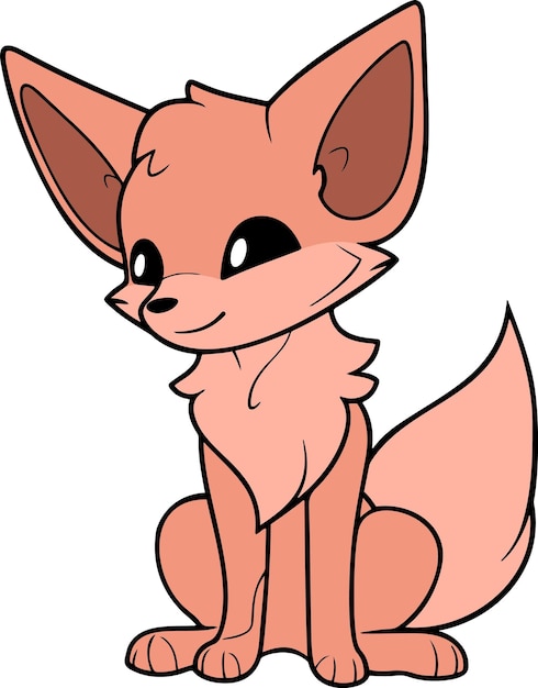 Cute Fox cartoon Fox clipart vector illustration