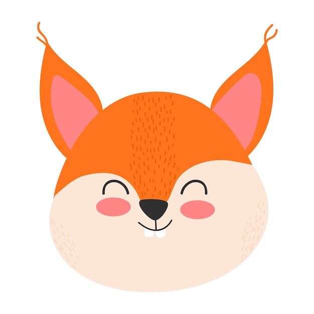 Vector cute fox cartoon vector illustration fox mask for celebrating the new year isolated clipart