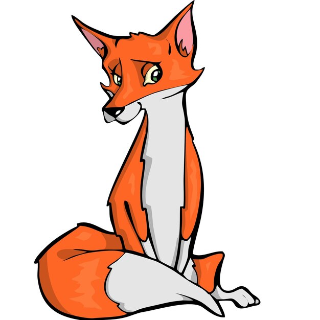 Vector cute fox character design