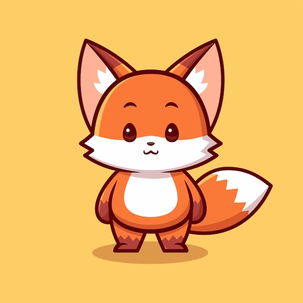 Cute fox illustration vector