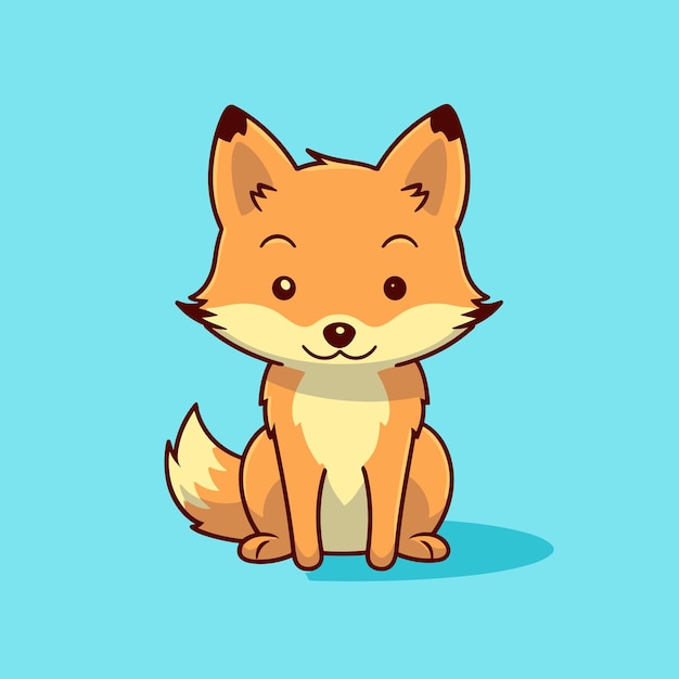 Cute fox logo vector