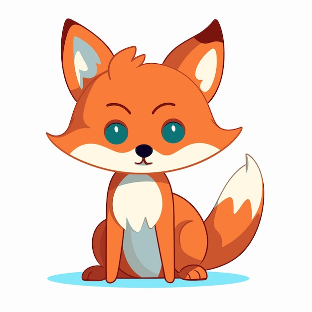 Vector cute fox logo vector