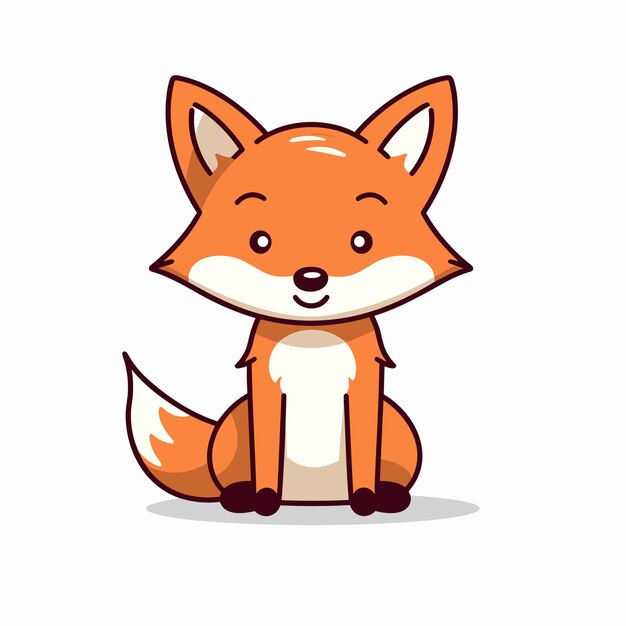 Cute fox logo vector