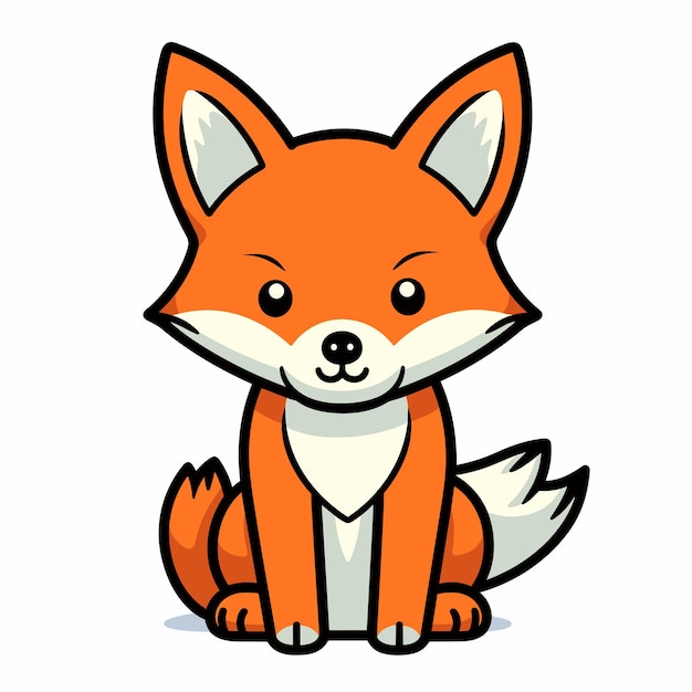 Vector cute fox logo vector