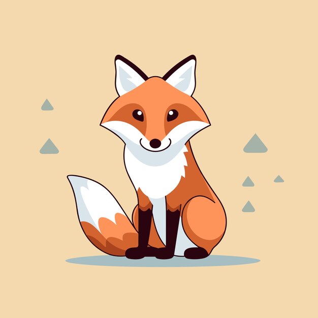 Vector cute fox logo vector